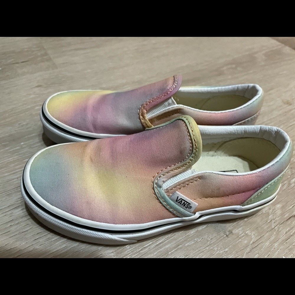 Kids pastel rainbow vans